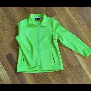 Spyder lime green zip up Jacket
